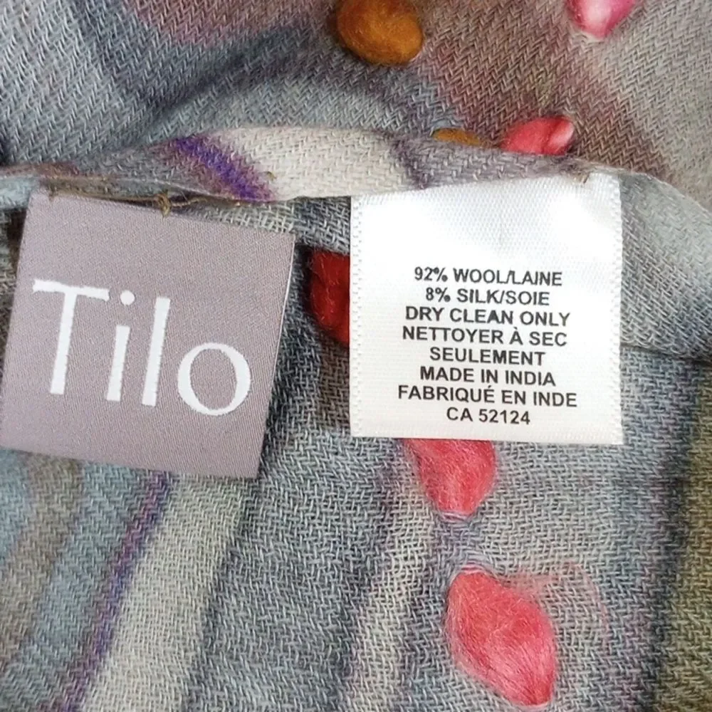 Tilo Lightweight Wool Striped Multi-Color Scarf/Shawl/Wrap, OS